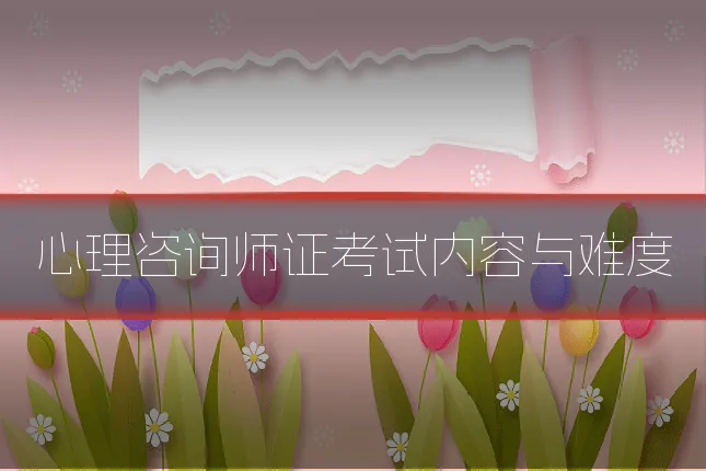 心理咨询师证考试内容与难度