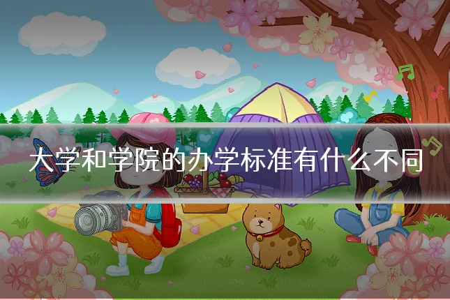 大学和学院的办学标准有什么不同