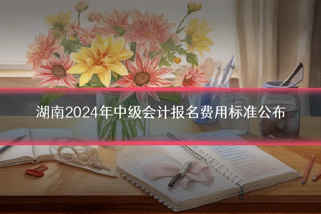 湖南2024年中级会计报名费用标准公布