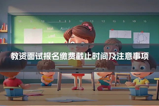 教资面试报名缴费截止时间及注意事项