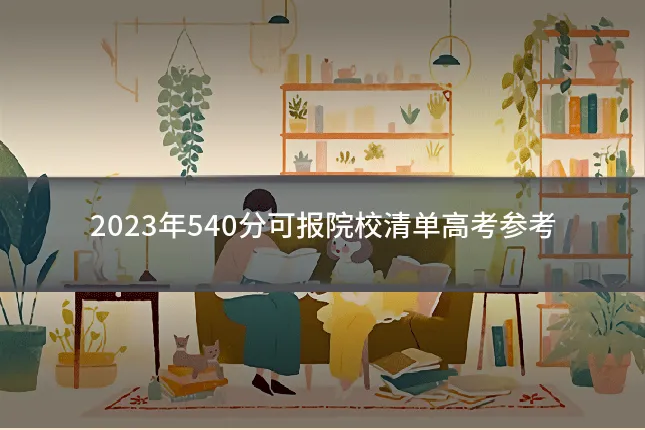 2023年540分可报院校清单高考参考