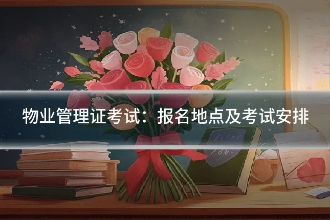 物业管理证考试:报名地点及考试安排