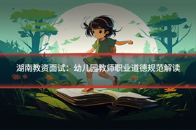 湖南教资面试:幼儿园教师职业道德规范解读