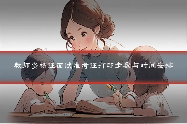 教师资格证面试准考证打印步骤与时间安排