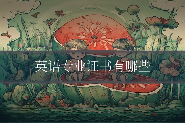 英语专业证书有哪些