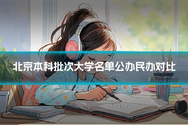 北京本科批次大学名单公办民办对比
