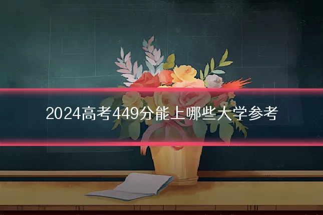 2024高考449分能上哪些大学参考