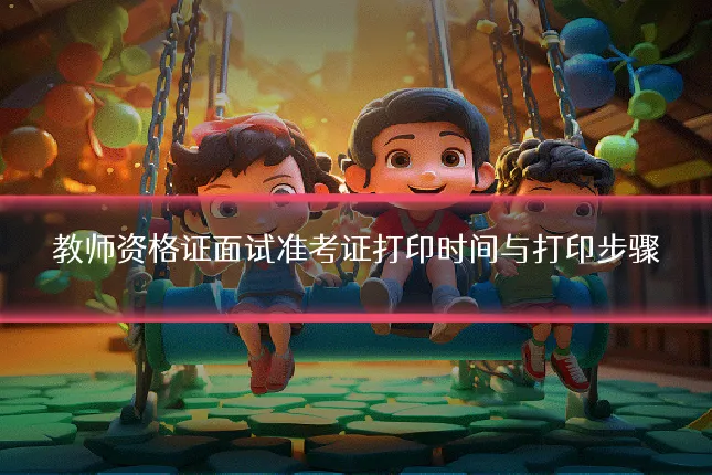 教师资格证面试准考证打印时间与打印步骤