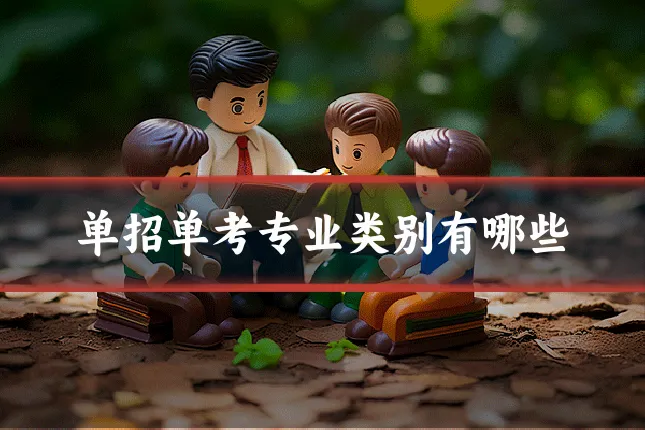 单招单考专业类别有哪些