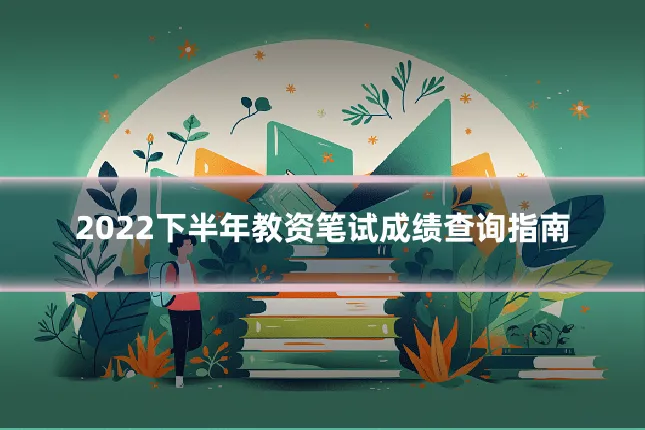 2022下半年教资笔试成绩查询指南