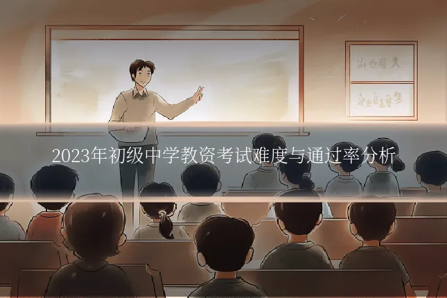 2023年初级中学教资考试难度与通过率分析