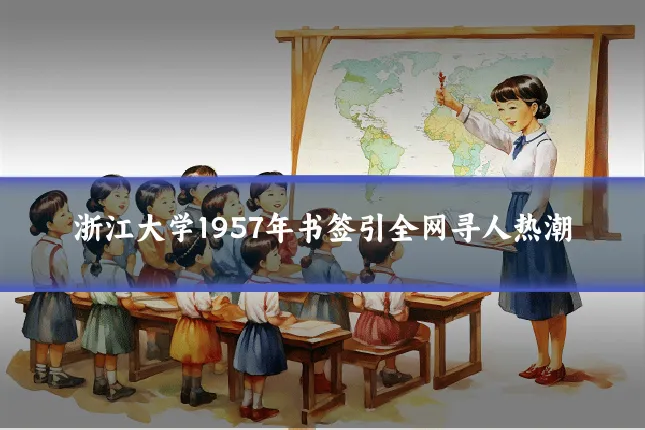 浙江大学1957年书签引全网寻人热潮