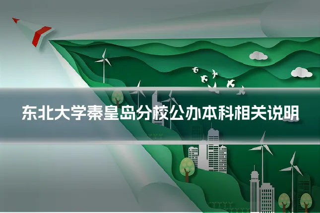 东北大学秦皇岛分校公办本科相关说明
