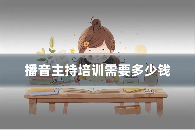 播音主持培训需要多少钱