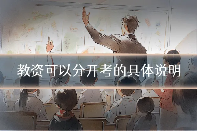 教资可以分开考的具体说明