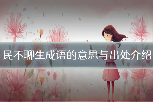民不聊生成语的意思与出处介绍
