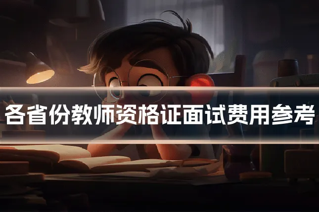 各省份教师资格证面试费用参考
