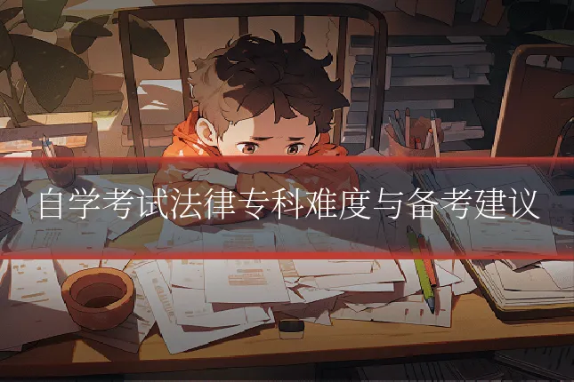 自学考试法律专科难度与备考建议