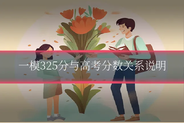 一模325分与高考分数关系说明