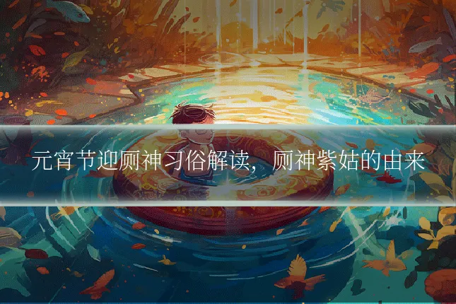 元宵节迎厕神习俗解读，厕神紫姑的由来