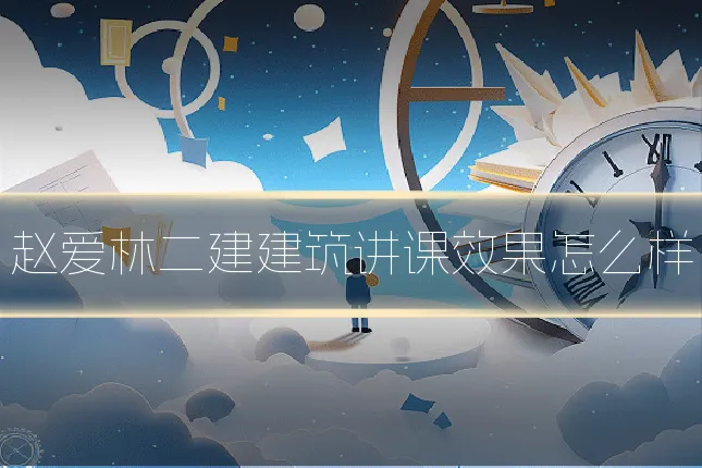 赵爱林二建建筑讲课效果怎么样