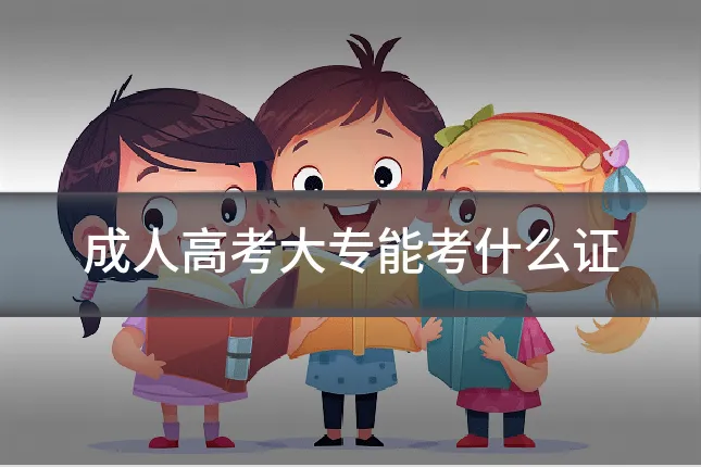 成人高考大专能考什么证