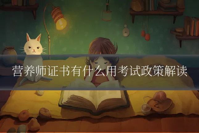 营养师证书有什么用考试政策解读