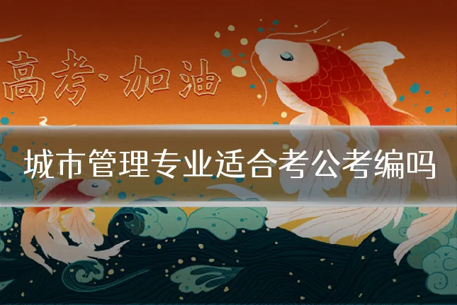城市管理专业适合考公考编吗