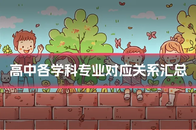 高中各学科专业对应关系汇总
