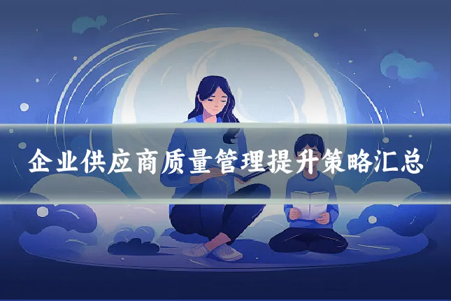 企业供应商质量管理提升策略汇总