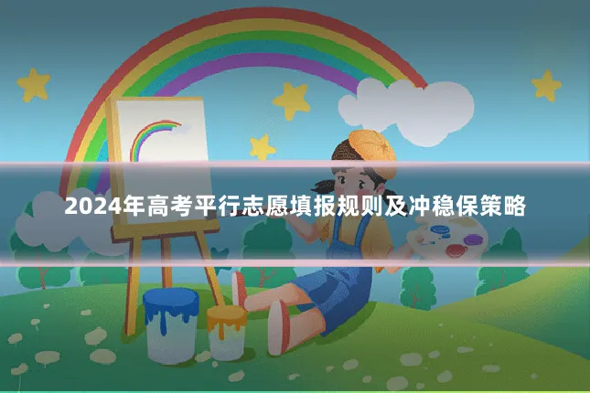 2024年高考平行志愿填报规则及冲稳保策略