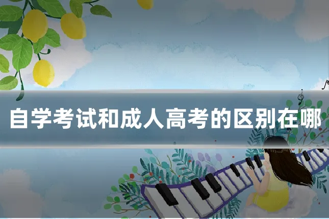 自学考试和成人高考的区别在哪
