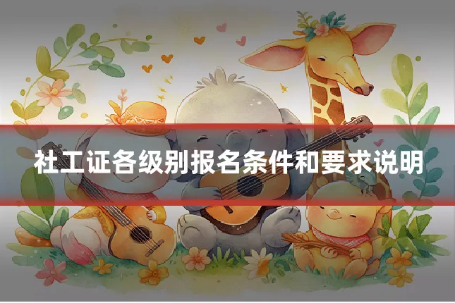 社工证各级别报名条件和要求说明