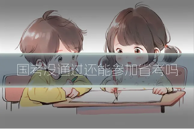 国考没通过还能参加省考吗
