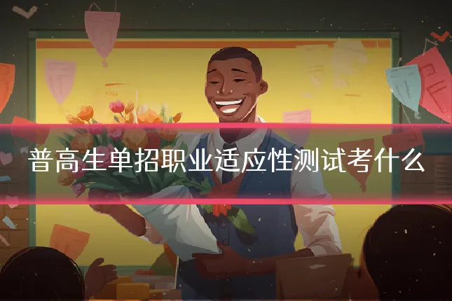 普高生单招职业适应性测试考什么