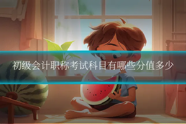 初级会计职称考试科目有哪些分值多少