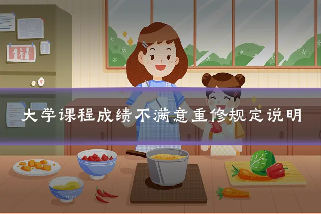 大学课程成绩不满意重修规定说明