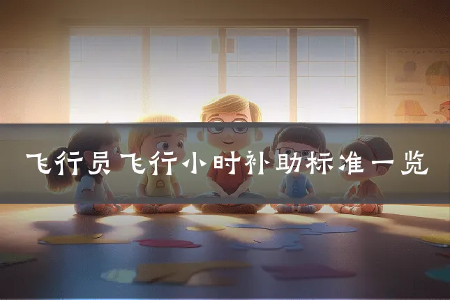 飞行员飞行小时补助标准一览