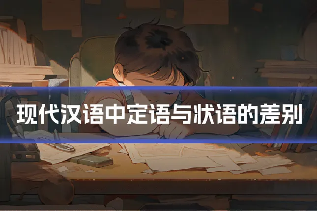 现代汉语中定语与状语的差别