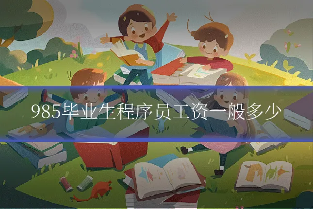 985毕业生程序员工资一般多少