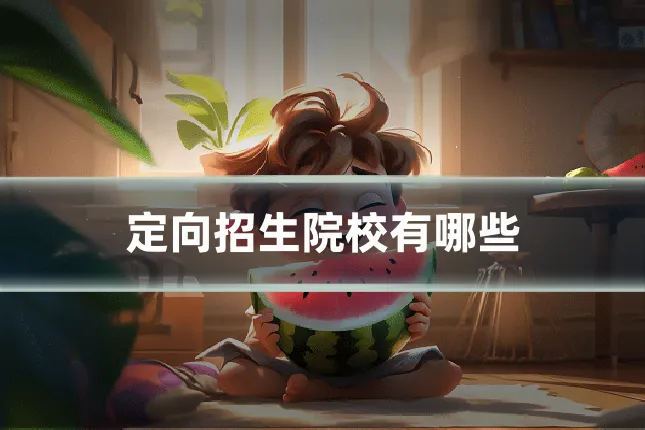 定向招生院校有哪些