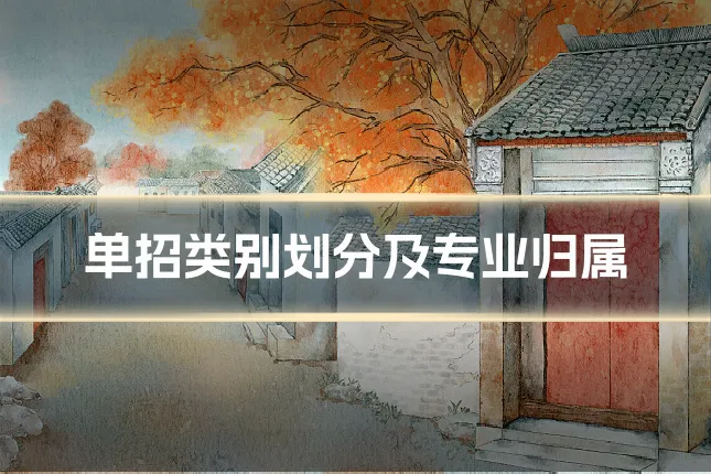 单招类别划分及专业归属