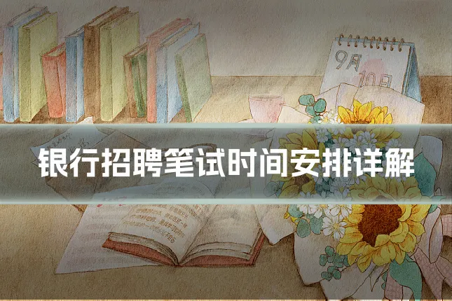 银行招聘笔试时间安排详解