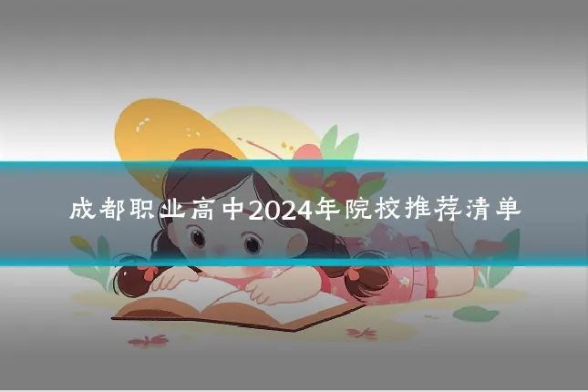 成都职业高中2024年院校推荐清单