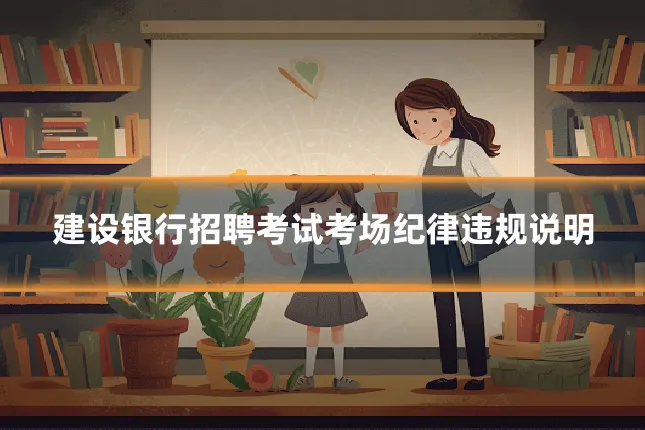 建设银行招聘考试考场纪律违规说明
