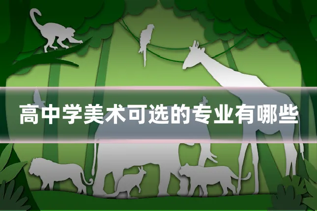 高中学美术可选的专业有哪些