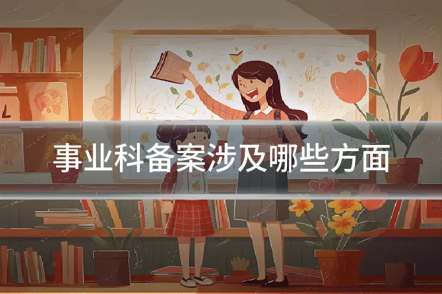 事业科备案涉及哪些方面