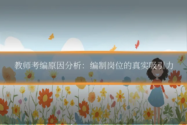 教师考编原因分析:编制岗位的真实吸引力