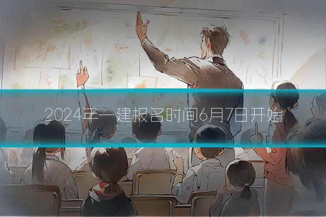 2024年一建报名时间6月7日开始