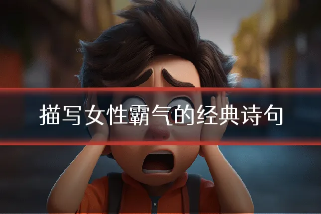 描写女性霸气的经典诗句